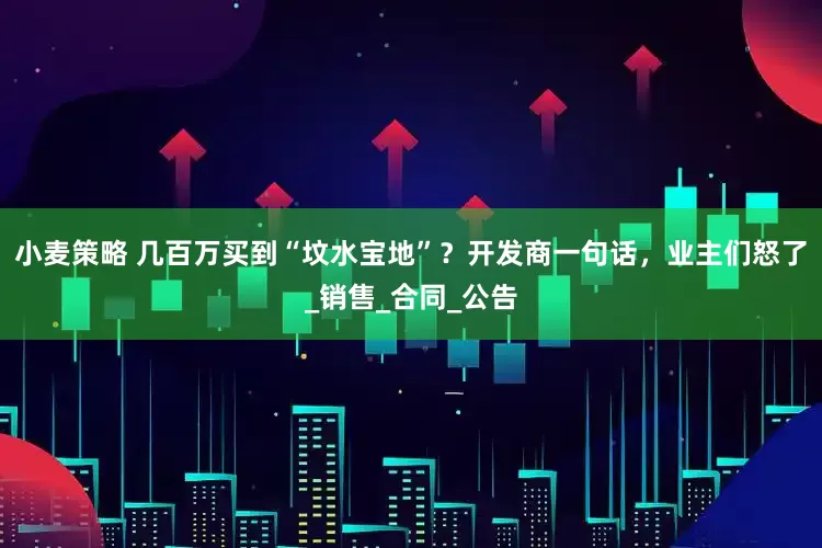小麦策略 几百万买到“坟水宝地”？开发商一句话，业主们怒了_销售_合同_公告