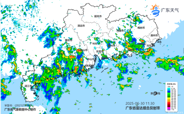 云天华成 7月初，广东雷雨与高温杠上了